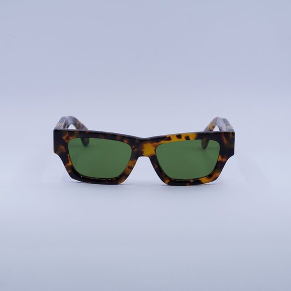 Palm Angels PERI10J MAGNOLIA 6055 Sunglasses Havana Rectangle Frame,Green Lenses - Picture 2 of 9
